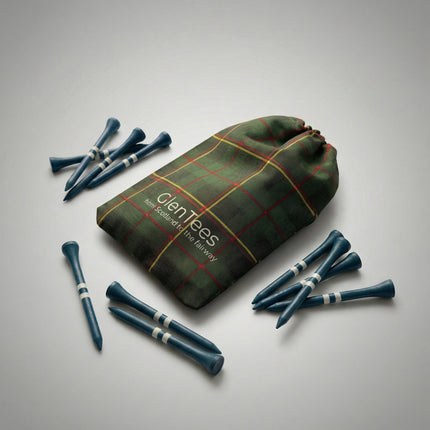 GlenTees Bamboo Golf Tees – Blue - Tartan Pouch