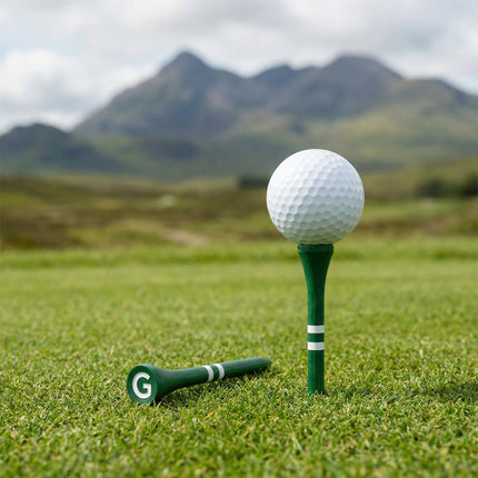 GlenTees Bamboo Golf Green Tees with Tartan Bag