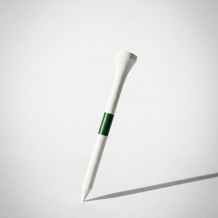 GlenTees Bamboo Golf Tees White/green with Tartan Bag