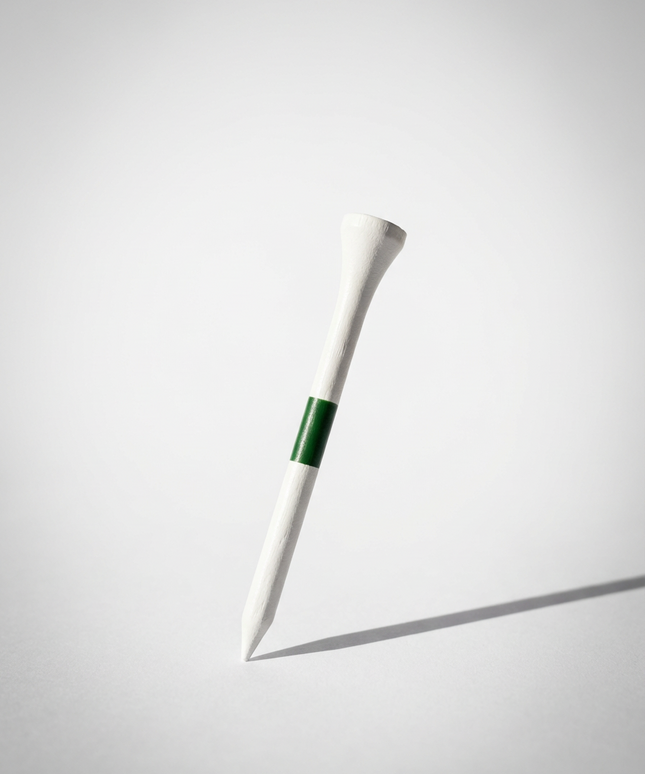 GlenTees Bamboo Golf Tees White/green with Tartan Bag