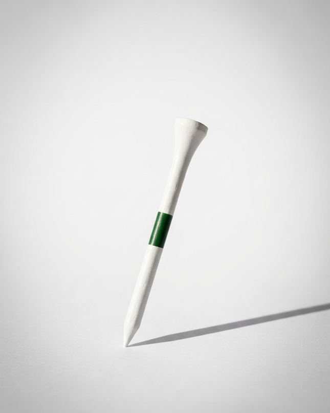 GlenTees Bamboo Golf Tees White/green with Tartan Bag